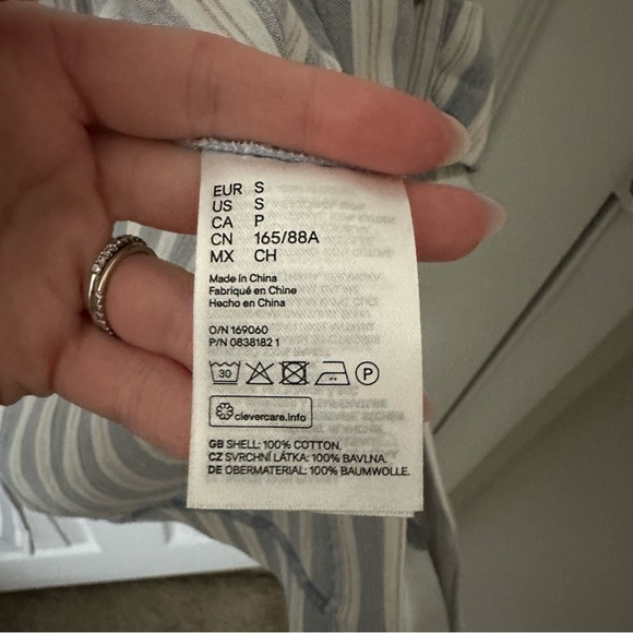 Blue and White Striped Blazer - Picture 6 of 8